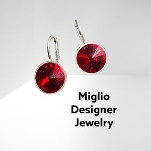 Miglio Bella Siam Swarovski Crystal Earrings